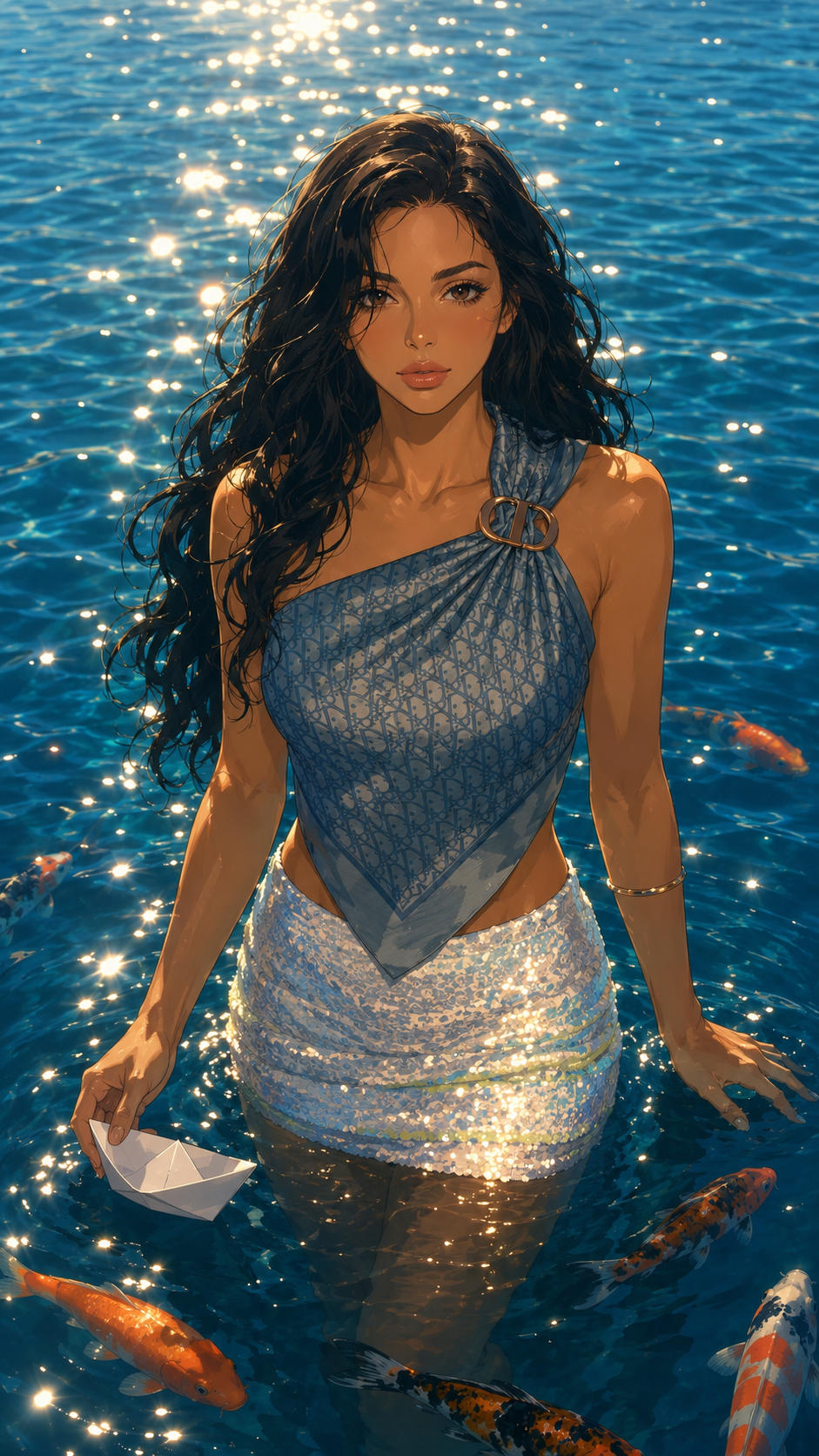 Japanese anime illustration created from a real photograph using an AI Image Editing Prompt while preserving the original composition and perspective.